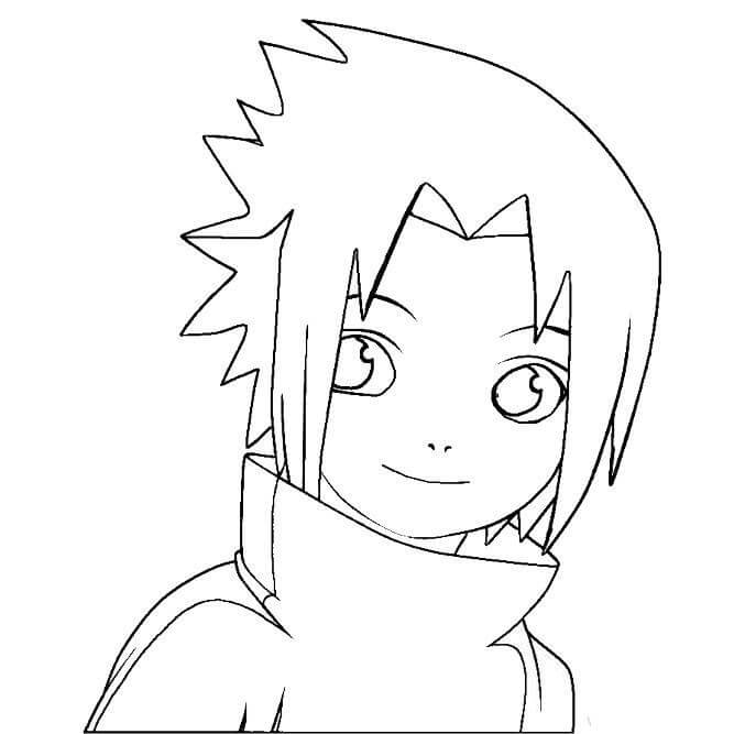 Sasuke para Colorir