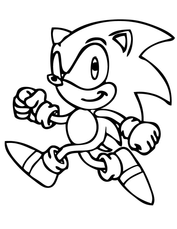 Sonic para Colorir e Imprimir