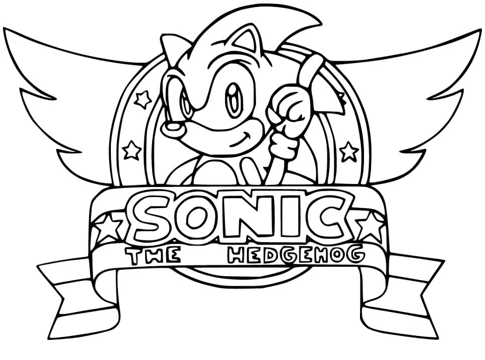 Desenho para Colorir Sonic