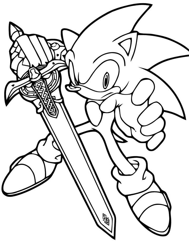 Desenho para Imprimir e Pintar Sonic