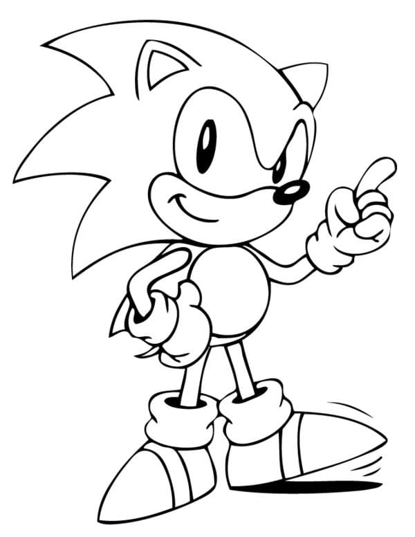 sonic para colorir e imprimir