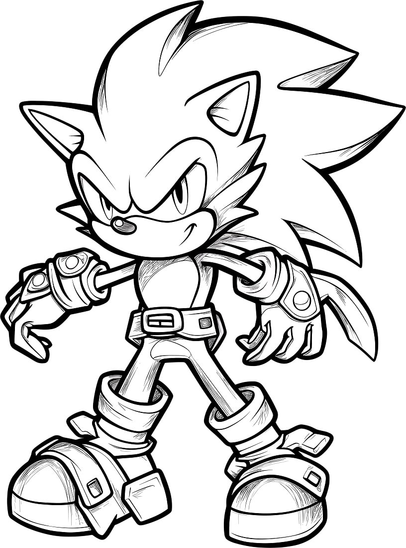 sonic para colorir