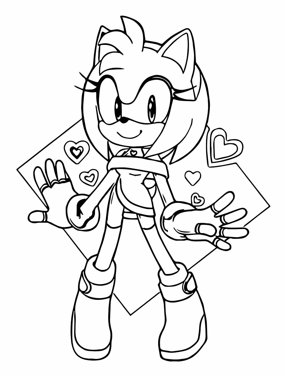 Desenhos de Amy Rose para Imprimir