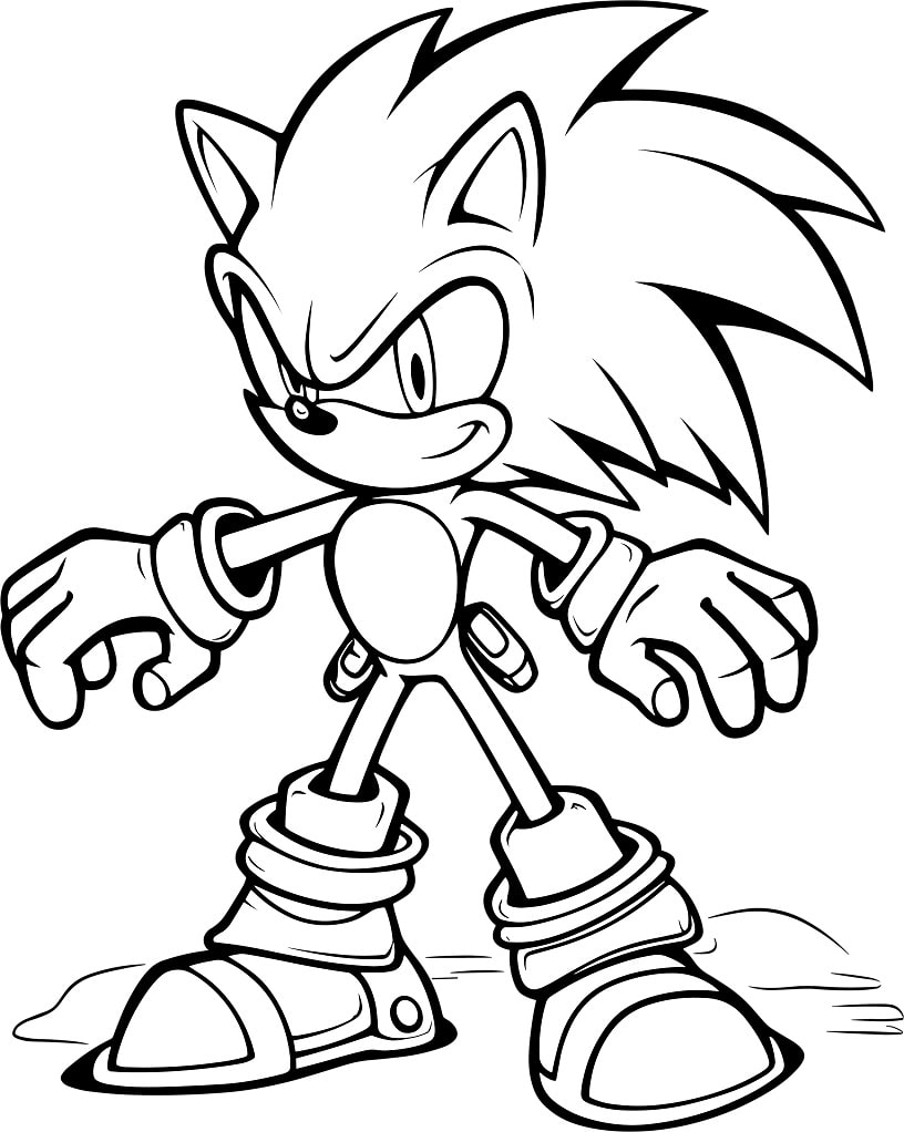 desenhos do sonic para colorir