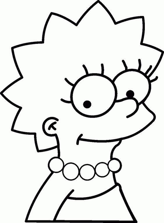 Lisa Simpson para Colorir