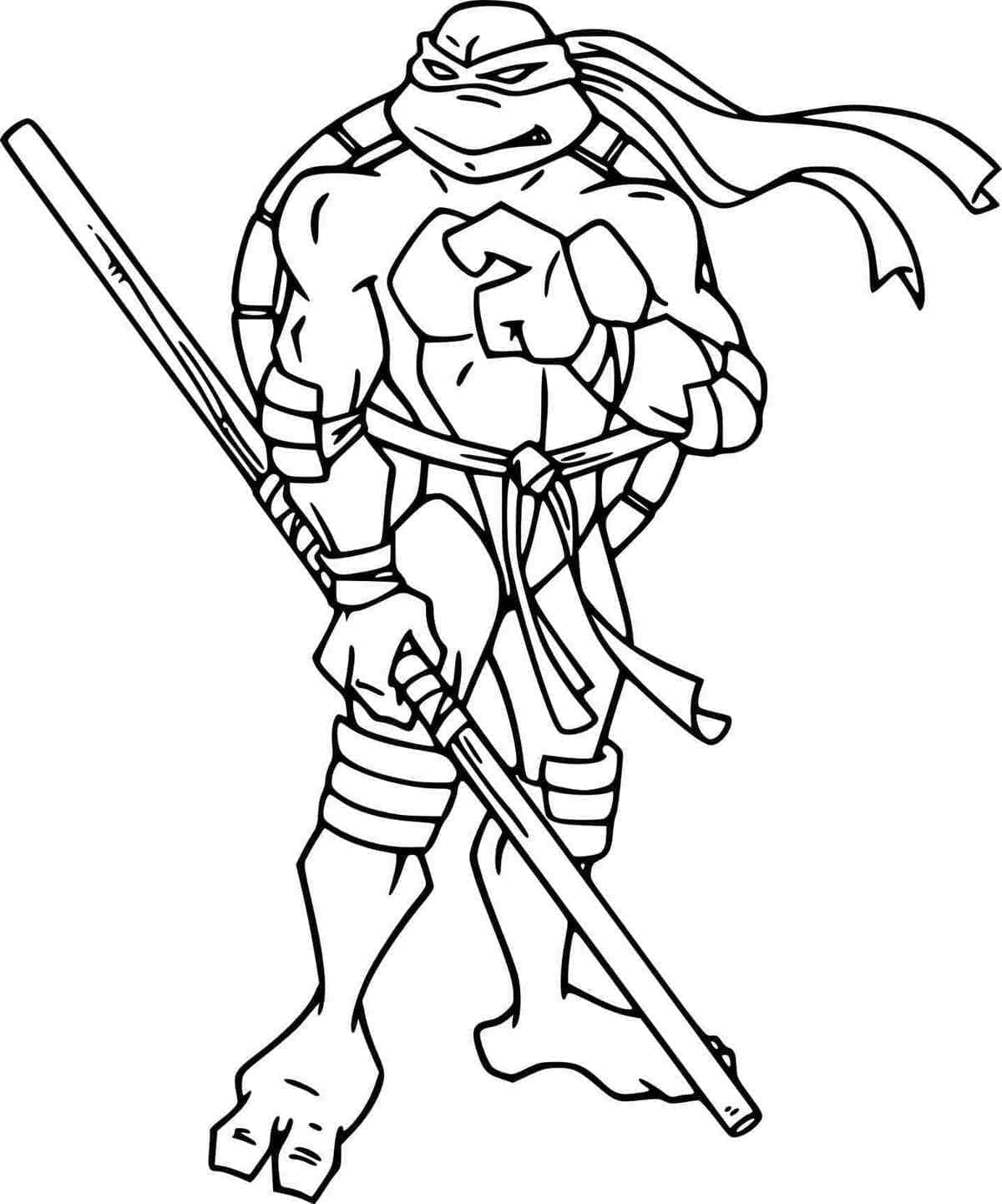 donatello tartarugas ninja para colorir