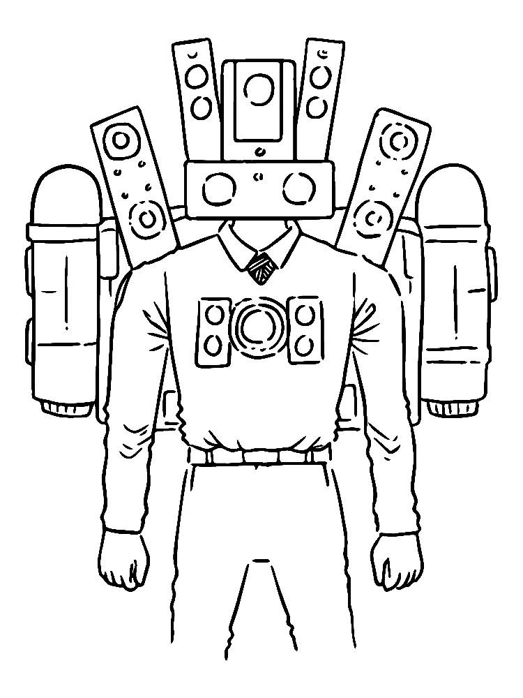 desenho de titan speakerman para colorir