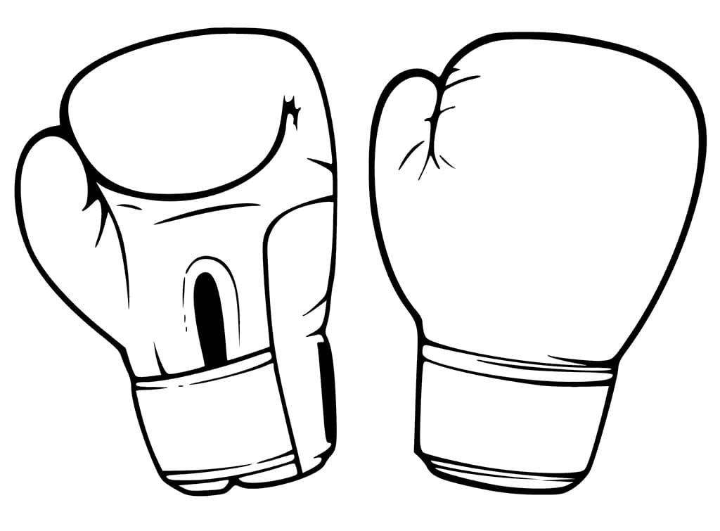 luvas de boxe para colorir