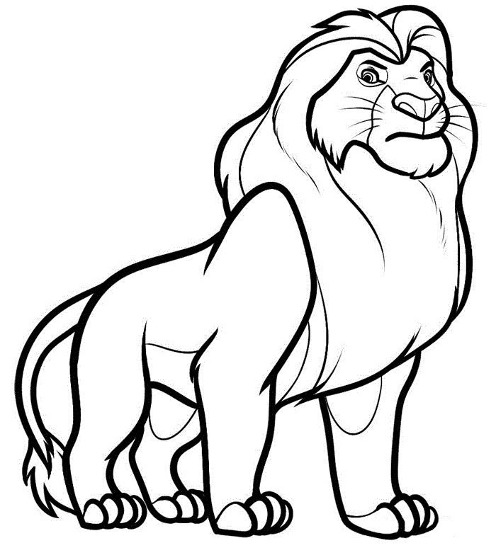 mufasa para colorir