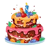 Bolo de Aniversário para Colorir