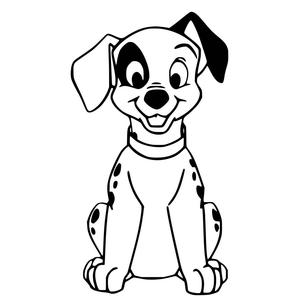 Desenho De Patch dálmata Para Colorir