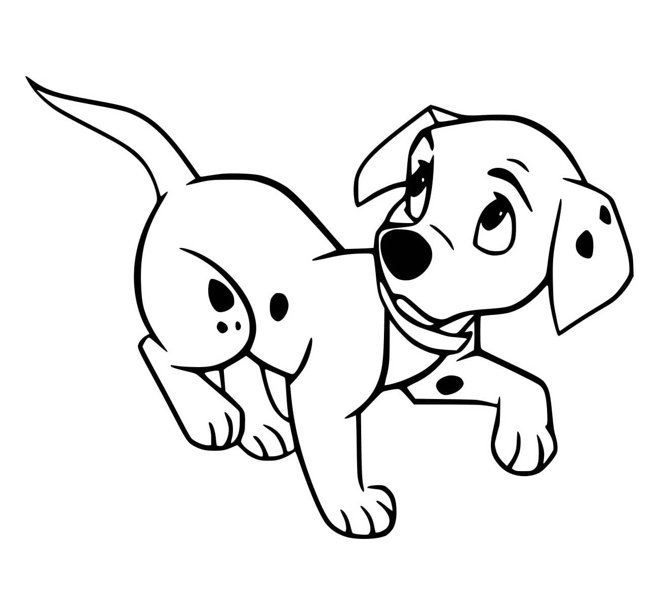 Desenho De Pequeno dálmata Para Colorir