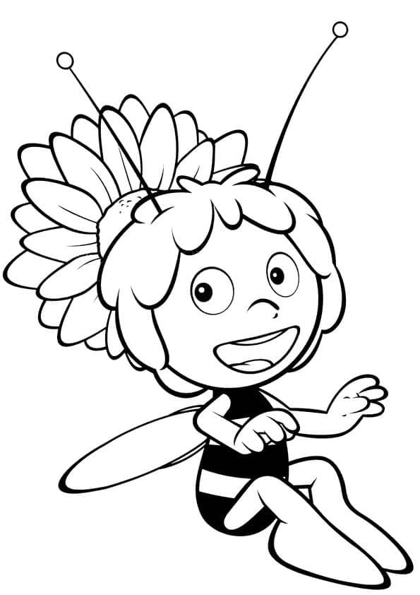 Desenho A Abelha Maia Para Colorir