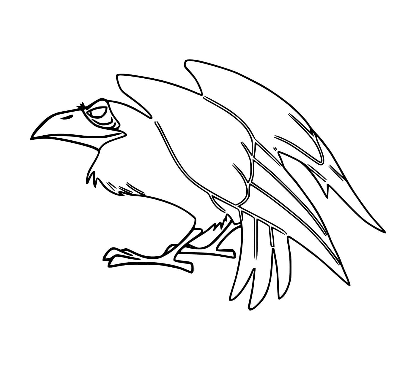 Desenho Corvo Para Colorir