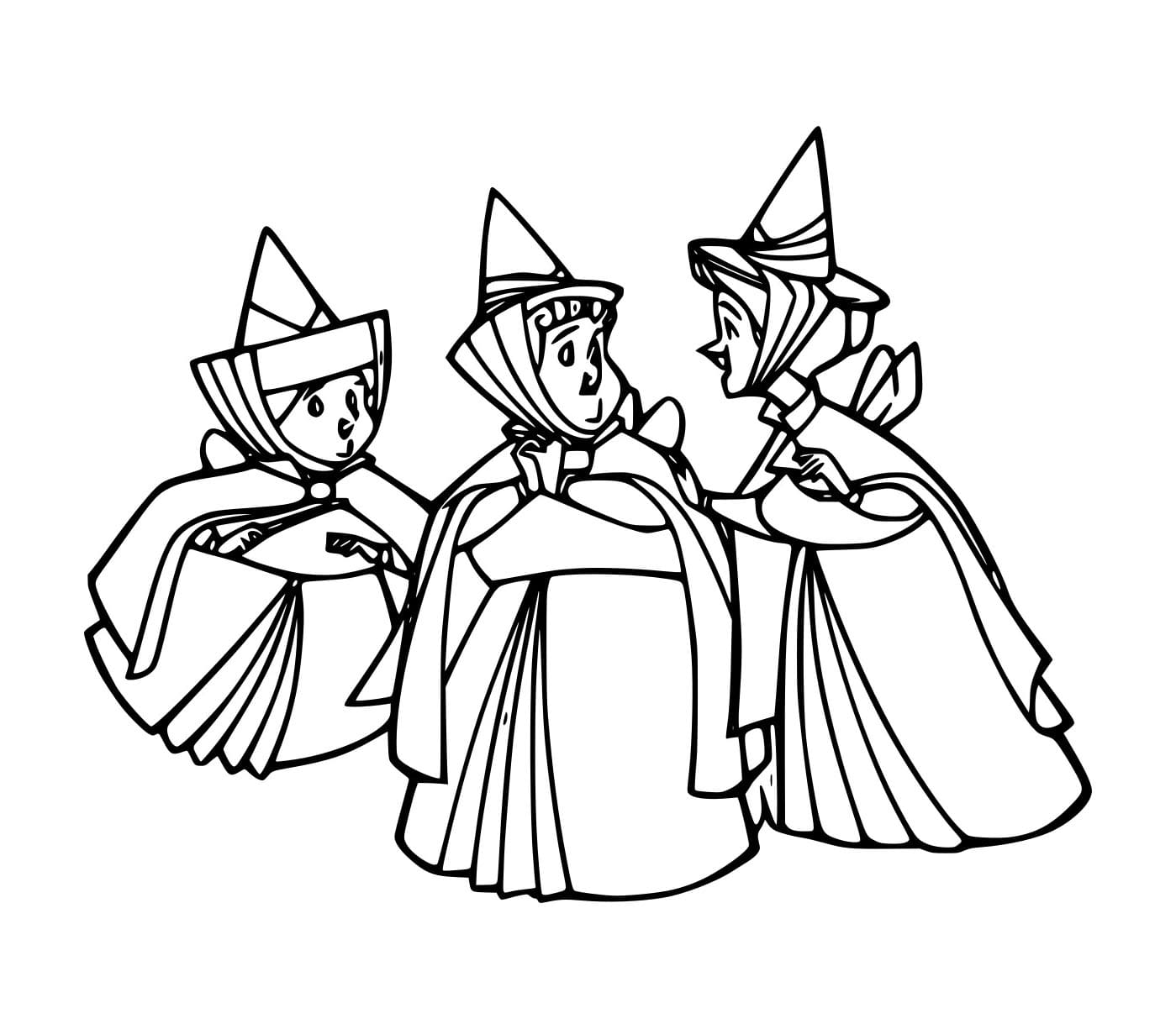 Desenho De Flora e Fauna Com Merryweather Para Colorir