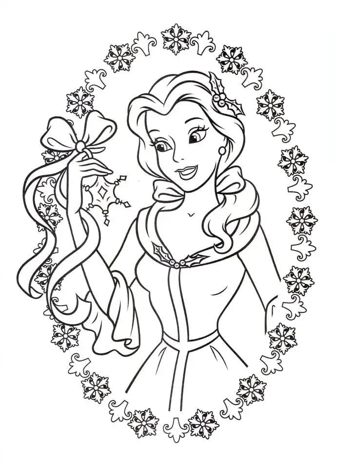 Desenho Bela Sorridente Para Colorir