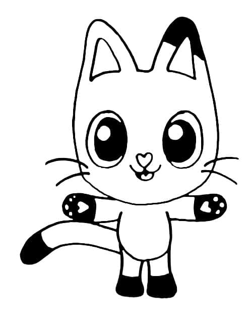 Desenho De Pandy Paws De A casa mágica Da Gabby Para Colorir