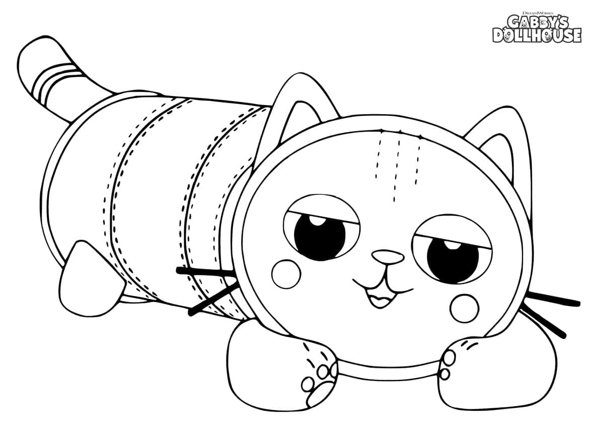 Desenho De Pillow Cat De A casa mágica Da Gabby Para Colorir
