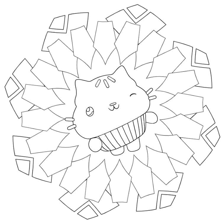 Desenho Em Pdf Da casa mágica Da Gabby Cakey Para Colorir