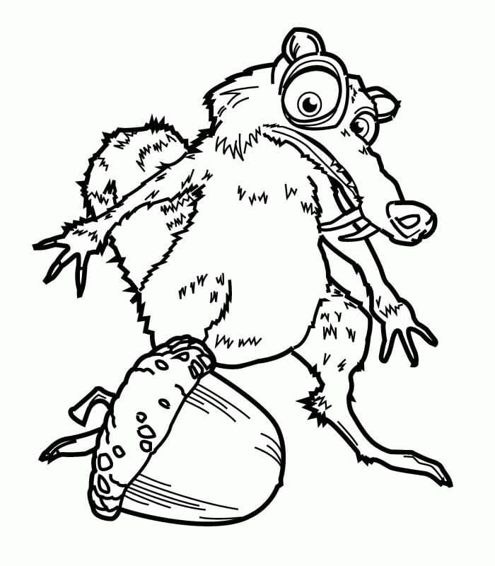 Desenho Scrat Para Colorir