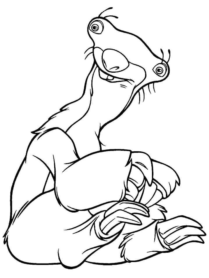 Desenho Sid De A Era Do Gelo Para Colorir