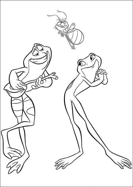 Desenho De A Princesa e O Sapo Baixar Para Colorir De graça