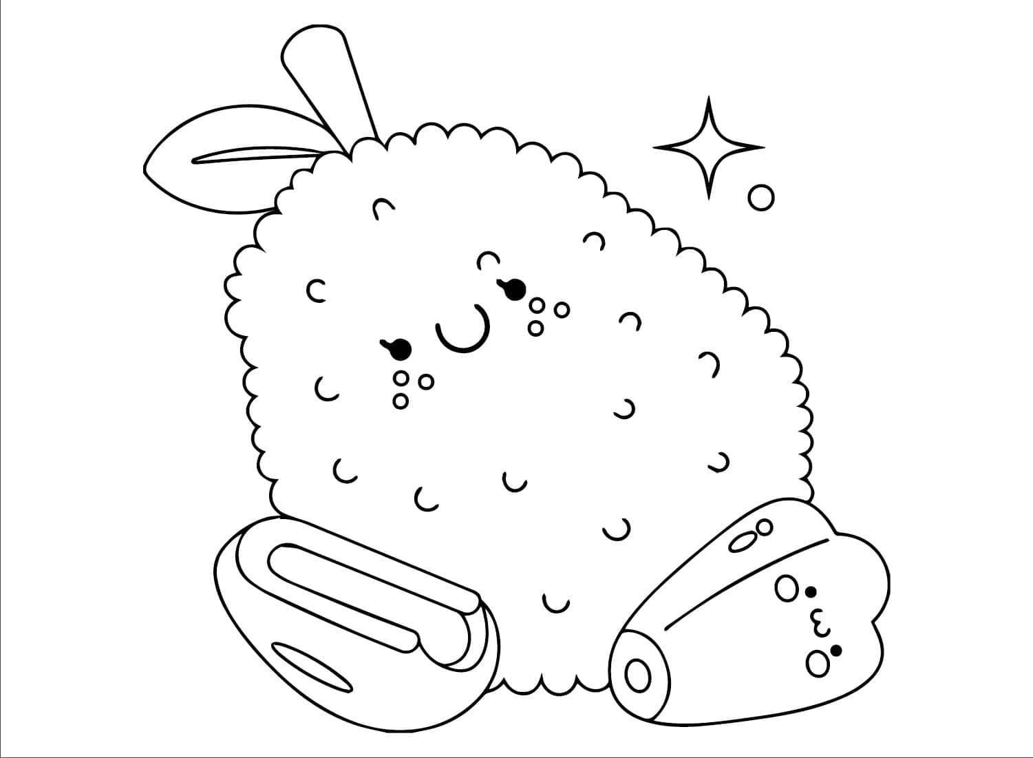 Desenho De Jaca Fofa Para Colorir