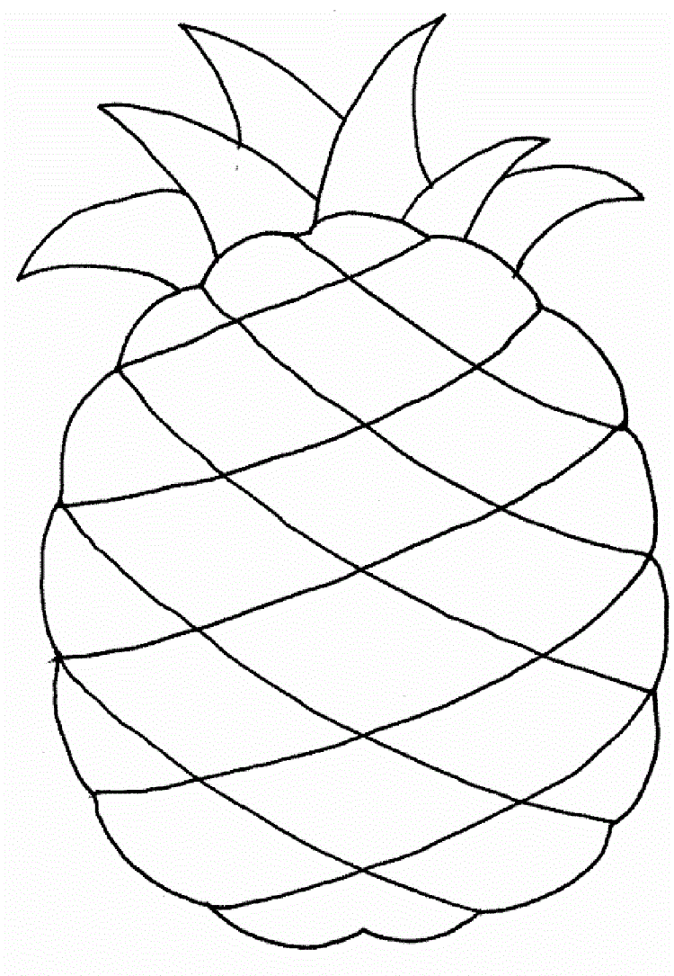 Desenho Para Imprimir De Abacaxi Simples