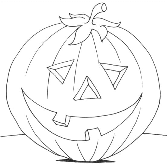 Abóbora Halloween para Colorir