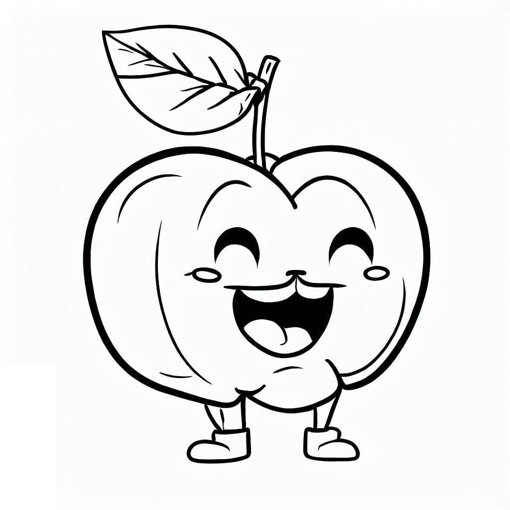 Desenho De Acerola Engracada Para Colorir