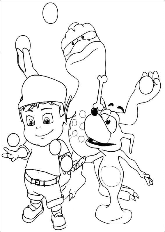 Desenho Adiboo Malabarista Para Colorir