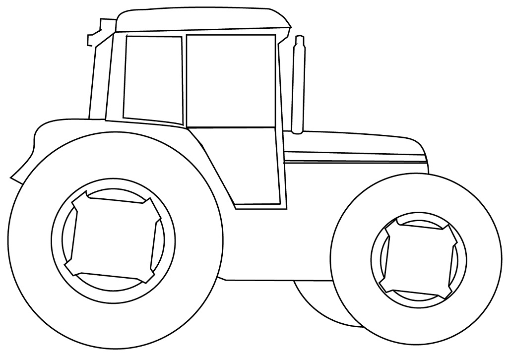 Desenho De Trator fácil De Desenhar e Colorir