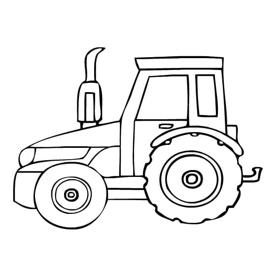 Desenho de um Trator para Colorir Desenho de um Trator para Colorir
