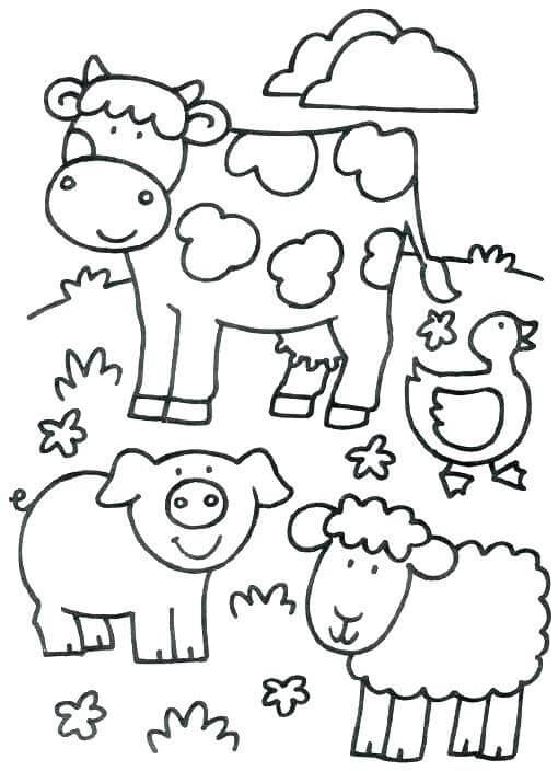 Desenho Pdf De Fazenda Fofa Para Colorir