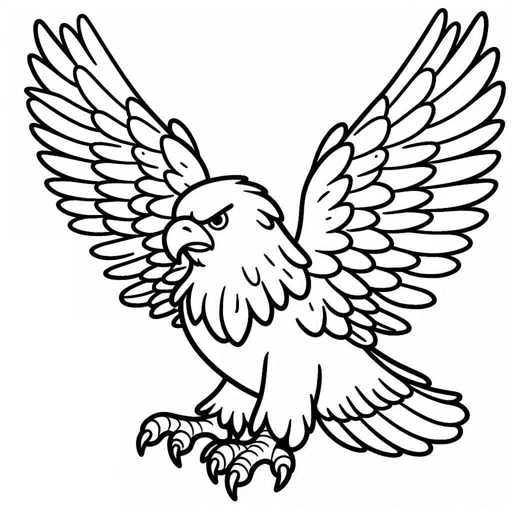 Desenho De águia Para crianças Para Colorir