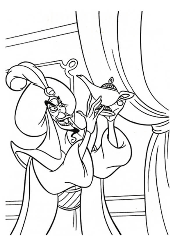 Desenho Jafar Para Colorir
