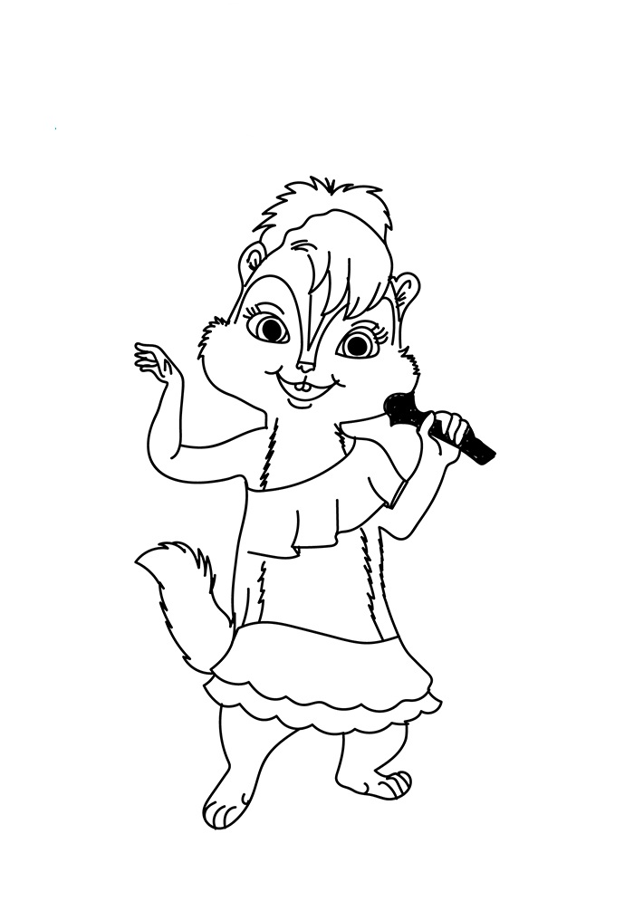 Alvin e os Esquilos para Colorir