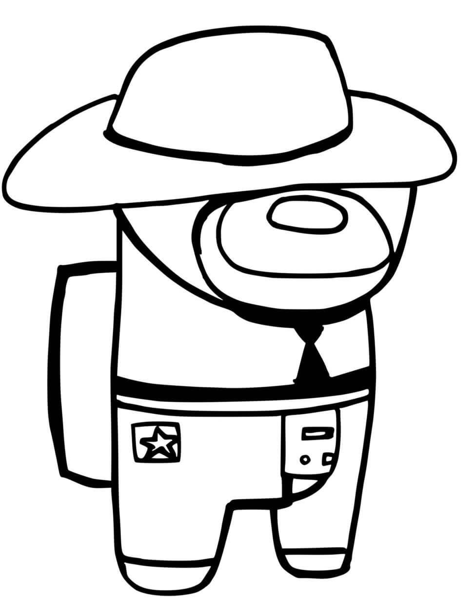 Cool Among Us Cowboy Skin Coloring