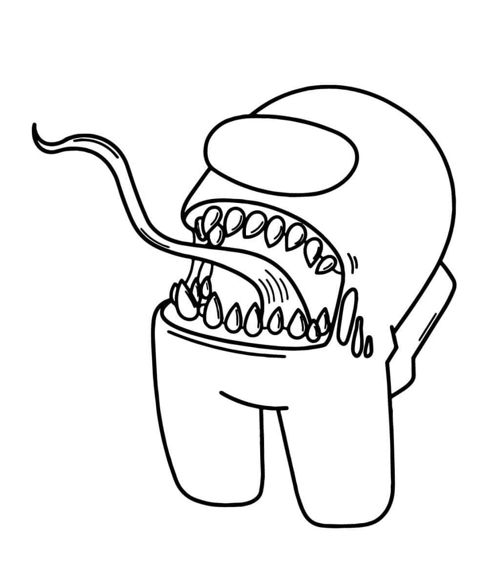 Desenho De Venom Among Us Para Colorir