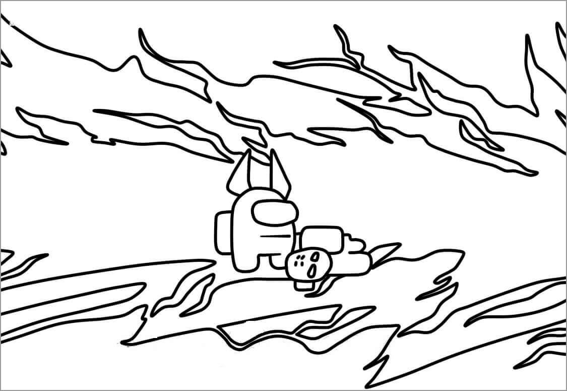 Desenho incrível Do Among Us Para Pintar grátis