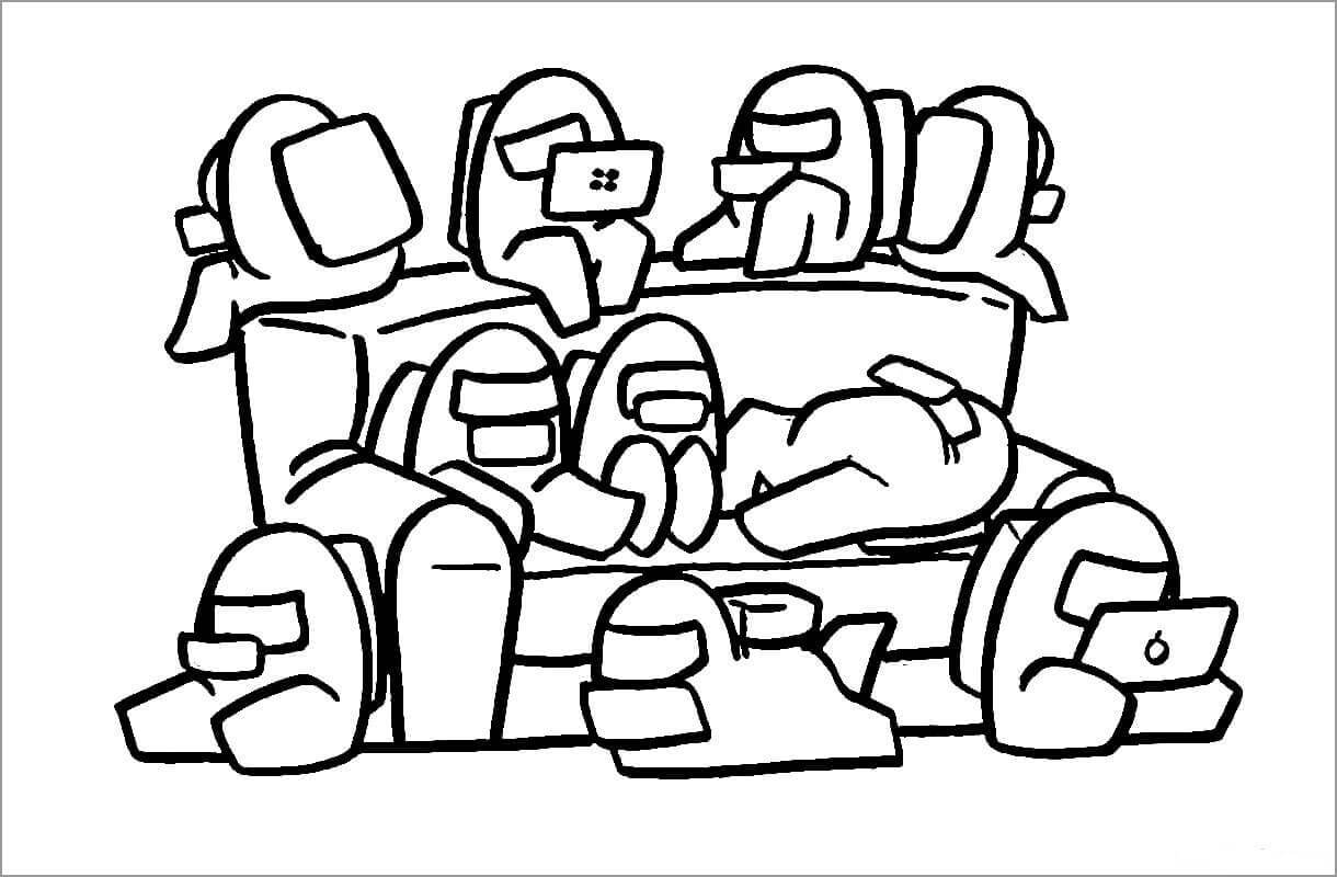 Desenho Legal Do Among Us Para Imprimir e Colorir