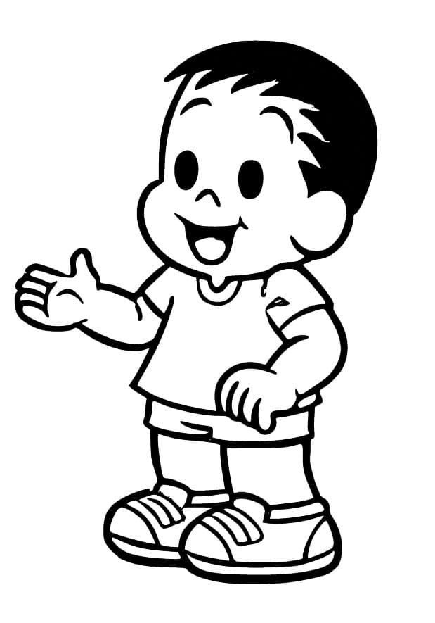 André Turma da Mônica para Colorir