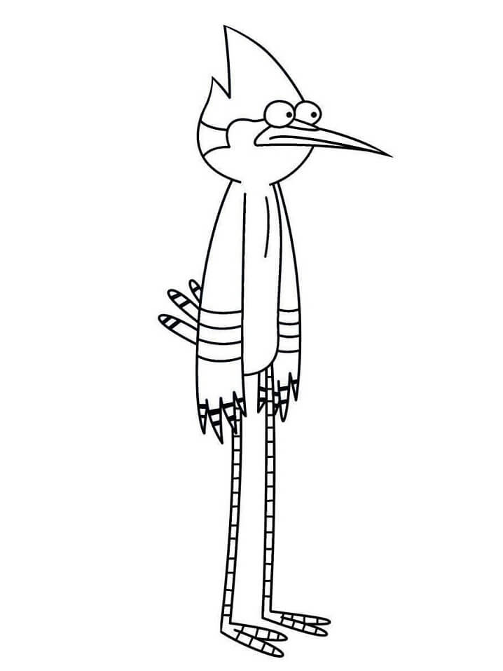 Desenho De Mordecai Para Colorir