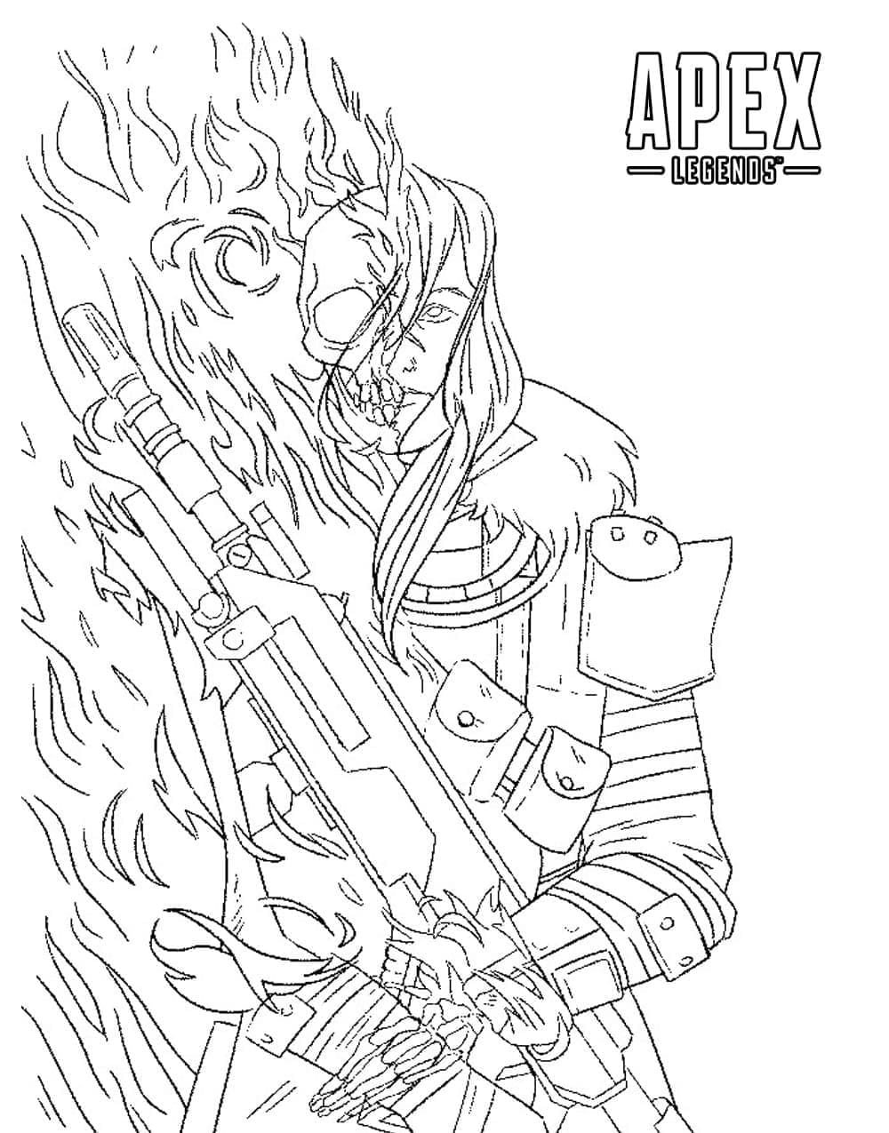 Desenho De Apex Legends grátis Para Colorir