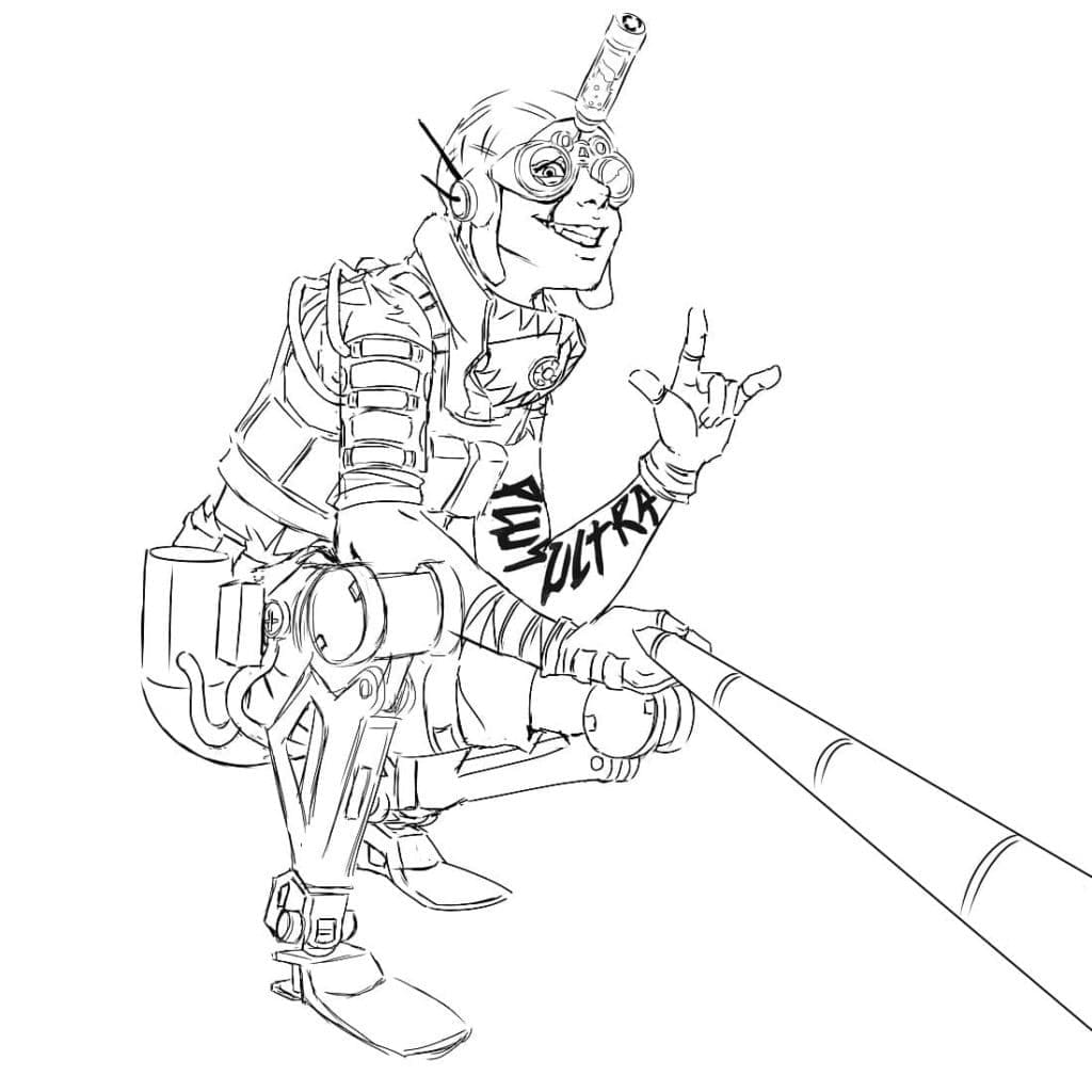 Desenho De Apex Legends Para crianças Para Colorir