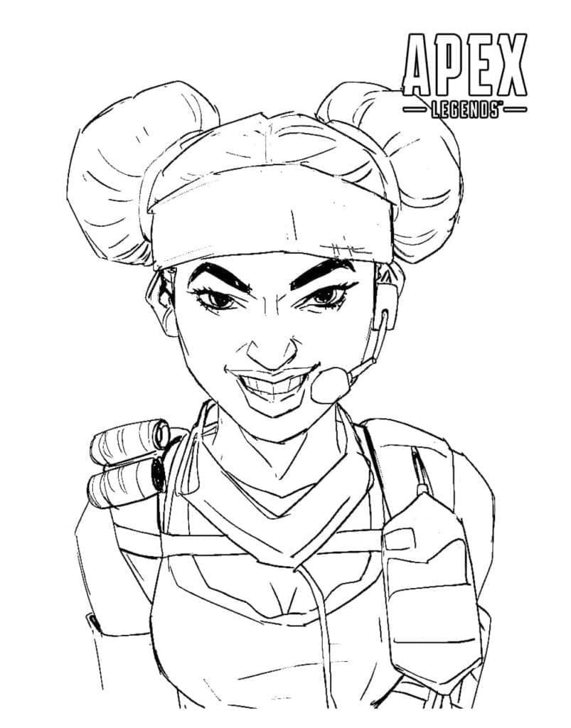 Desenho De Lifeline De Apex Legends grátis Para Colorir