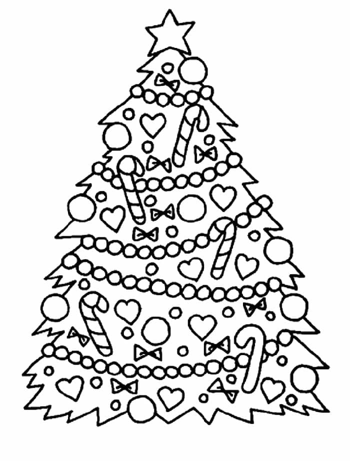 Desenho De árvore De Natal Para crianças Para Colorir