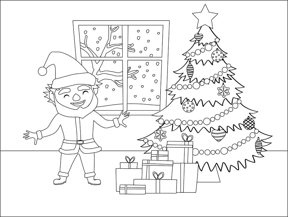 Árvore de Natal para Colorir
