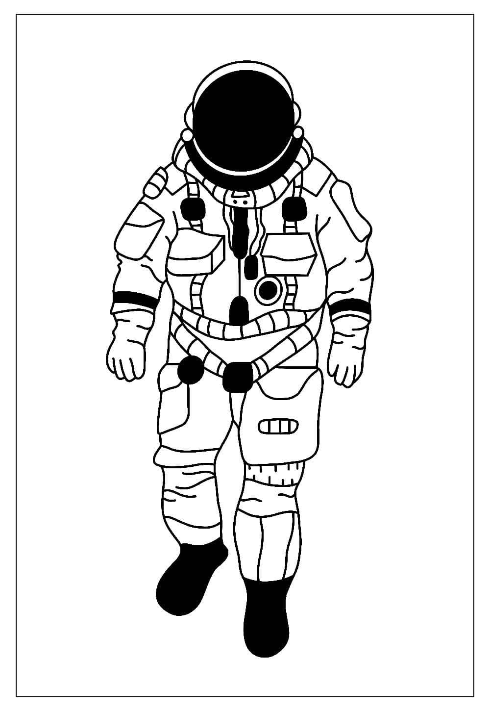 Desenho De Imprimivel Astronauta Para Colorir
