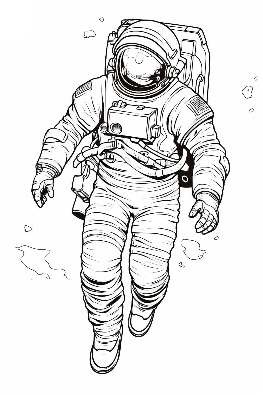 Desenho De Um Astronauta Para Colorir